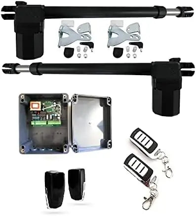 conjunto Instalmatic BAT 400 motor doble puerta batiente. conjunto completo motorización cancela batiente de 2 hojas, calidad profesional.