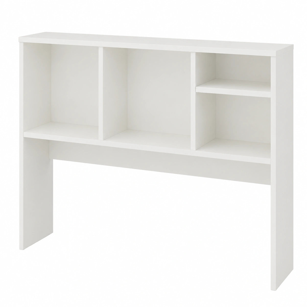 Estantería de Escritorio con 4 Compartimentos y Seguridad Antivuelco, Organizador Blanco para Libros y Plantas, 94x25x73 cm
