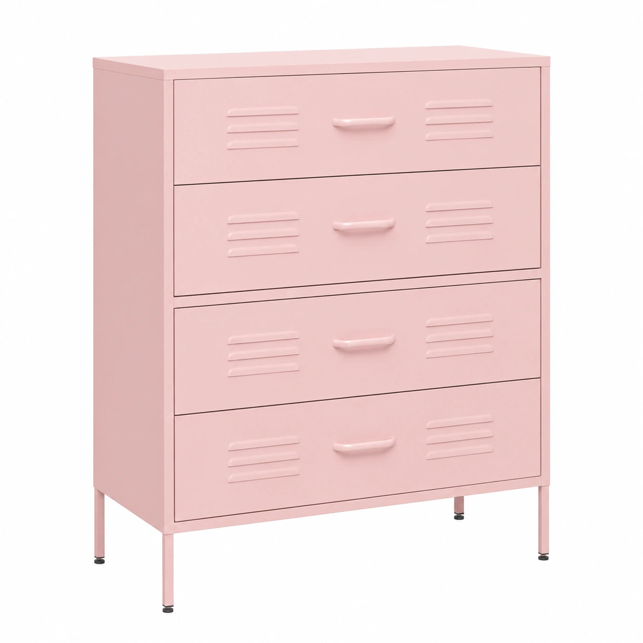 Armario de Acero Rosa con Cajones y Estantes 80x35x101,5 cm