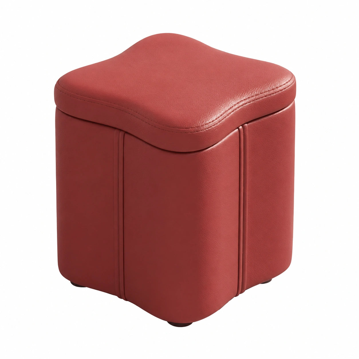 Taburete otomano de almacenamiento blanco 30x30x35 cm, caja organizadora y puf multifunción