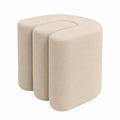 Puf Ottoman de Terciopelo Beige 40x40cm - Atmosphera