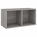 vidaXL Estantería para Vinilos de Madera Gris 71x34x36 cm