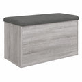 Baúl de almacenamiento multifuncional gris Sonoma para dormitorio y entrada, 82x42x45 cm