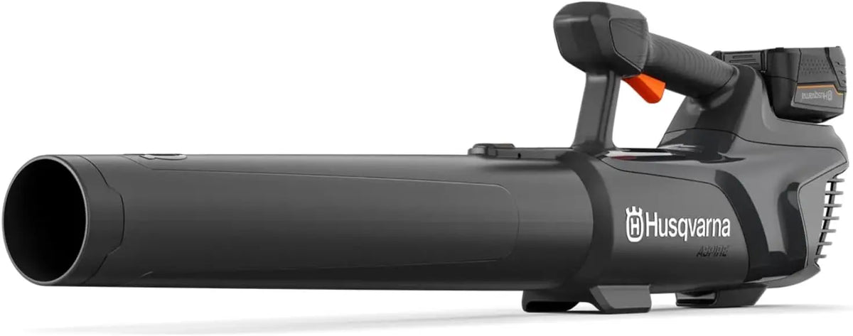 Husqvarna Aspire B8X-P4A, Soplador de hojas de batería con batería de 4 Ah y cargador incluidos, conveniente y potente con 3 rendimiento ajustable