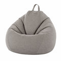 Puff de Tela Resistente con Asa para Interior y Exterior, 120x160 cm, Gris Cálido