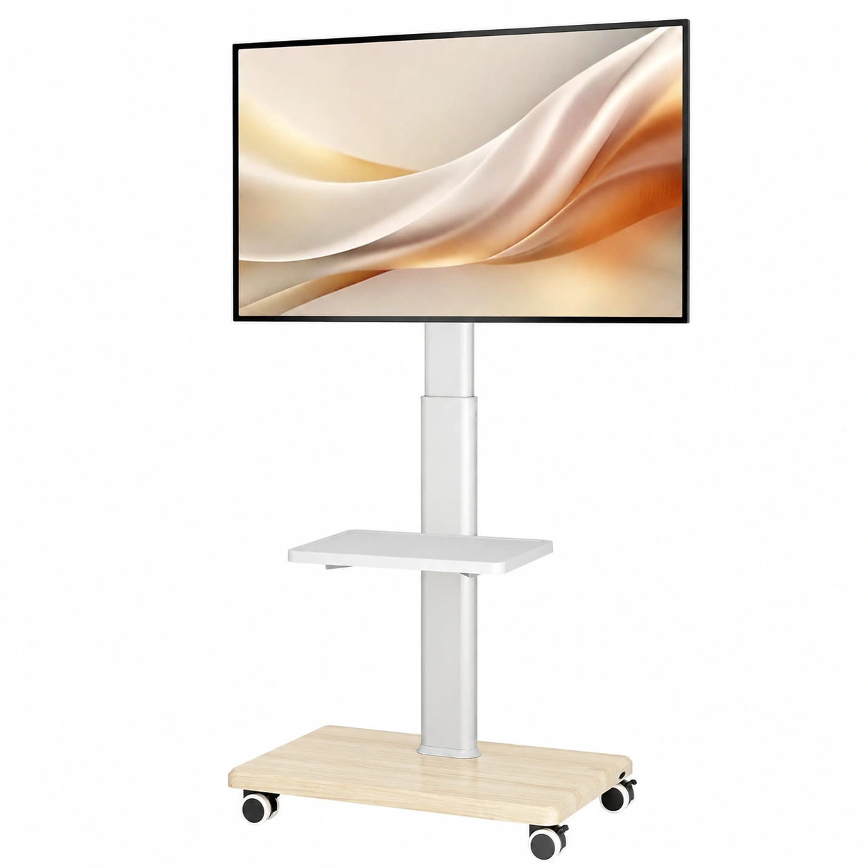 Soporte de TV con ruedas para pantallas de 27 a 65 pulgadas, capacidad 40 kg, compatible VESA 400x400 mm
