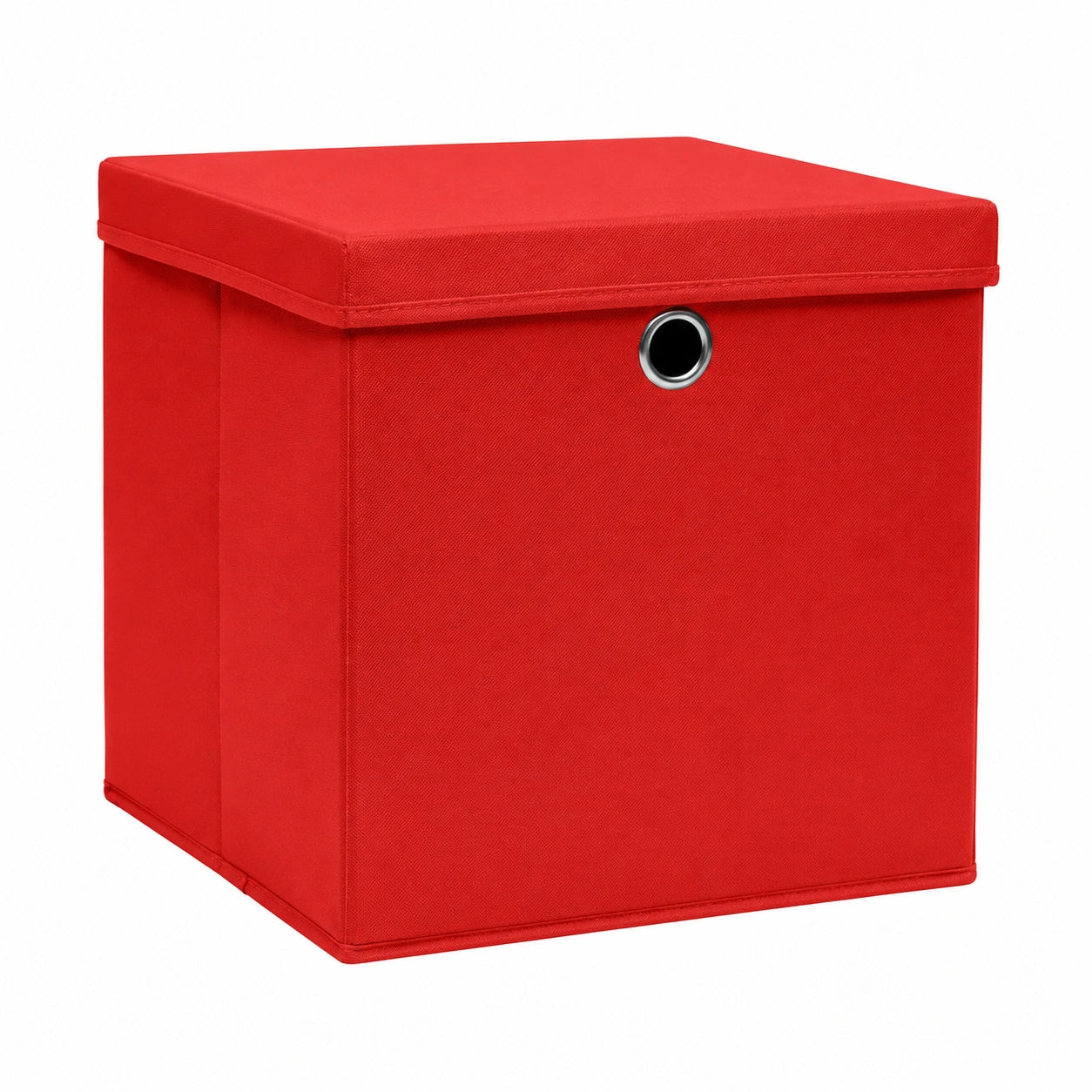 Juego de 10 contenedores Homgoday, rojos, 28 x 28 x 28 cm, para jardín y almacenamiento exterior