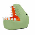Conjunto de Pufs Infantiles de Lumaland, 2 Piezas, Puf Dinosaurio y Monstruo para Interior y Exterior, Sofá con Relleno para Niños