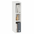Estantería Blanca de 3 Niveles Furinno Fulda para Salón, Dormitorio y Oficina, 24,5x15,9x80 cm