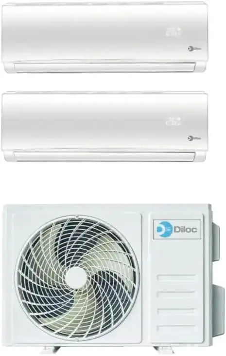 Climatizador aire acondicionado de velocidad variable Diloc Over Dual Split 9+12 9000+12000 Btu D.Over214 R 32 A++ WiFi opcional