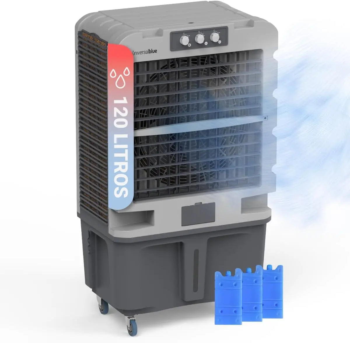 UNIVERSALBLUE Climatizador Modo Evaporativo y Frío Portatil