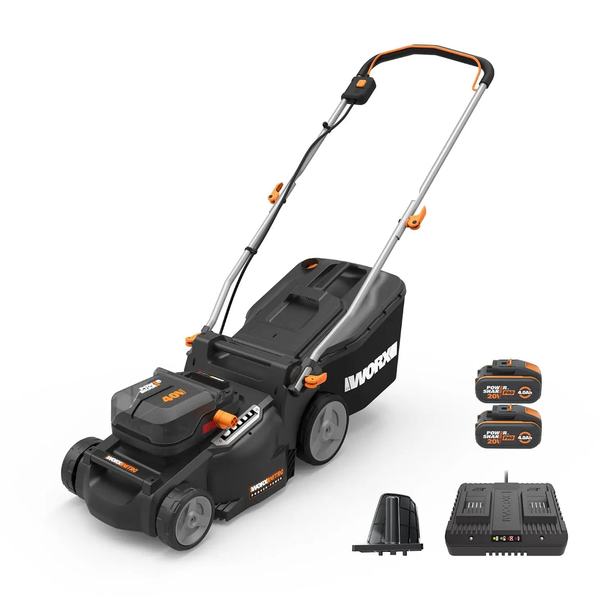 Worx WG737E Cortacésped Nitro Brushless 40V 37cm 2 Baterías