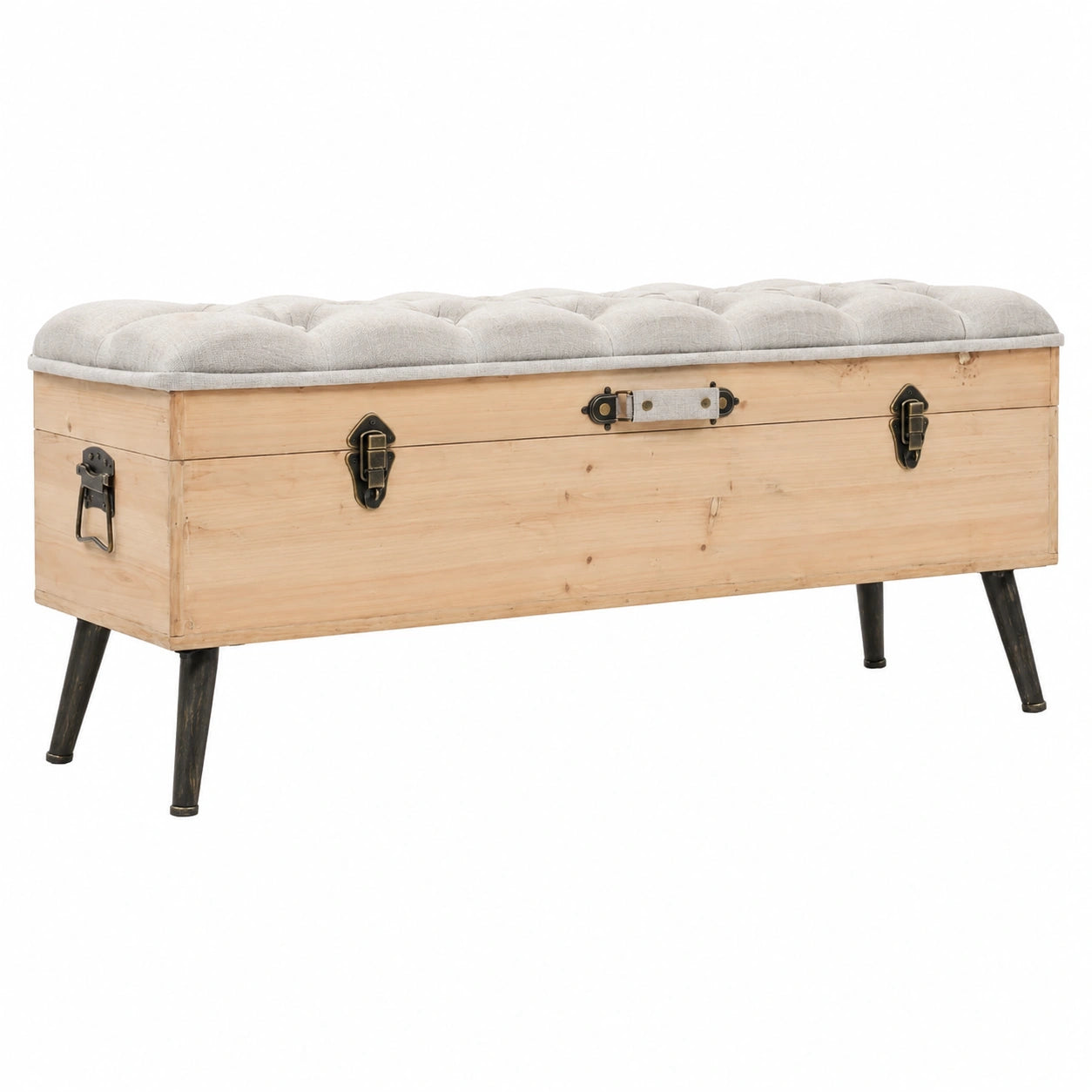 Cofre de Madera de Abeto para Jardín de 110 cm - Almacenamiento Exterior Versátil