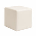 Taburete Puff Cuadrado Versátil con Relleno para Interior y Exterior, Color Beige