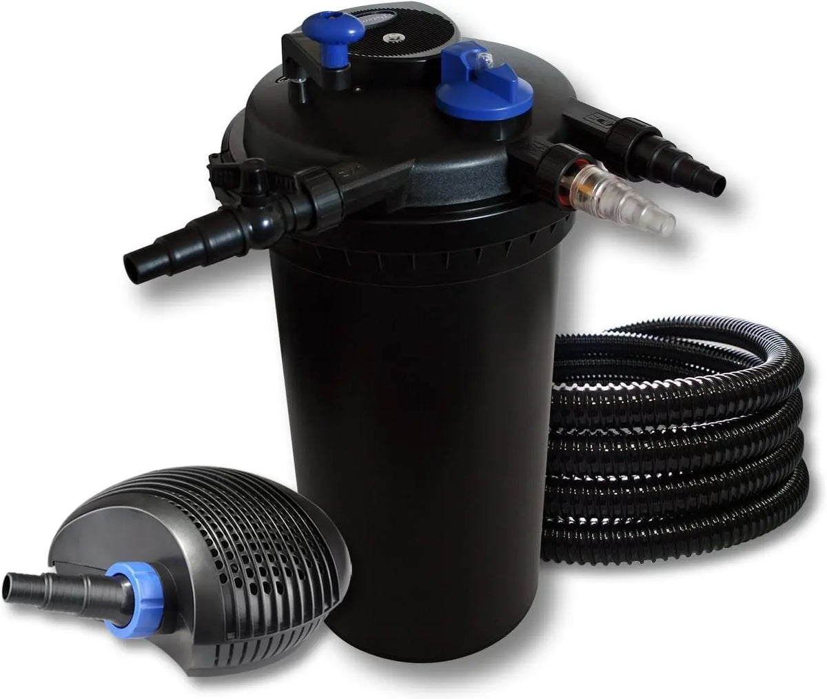 SunSun conjunto Filtrado estanque presión 30000L 18W UVC Clarificador 4W ajo consumo tipo bomba 25m tubo