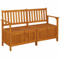 Banco de almacenamiento plegable de madera de acacia 148 cm