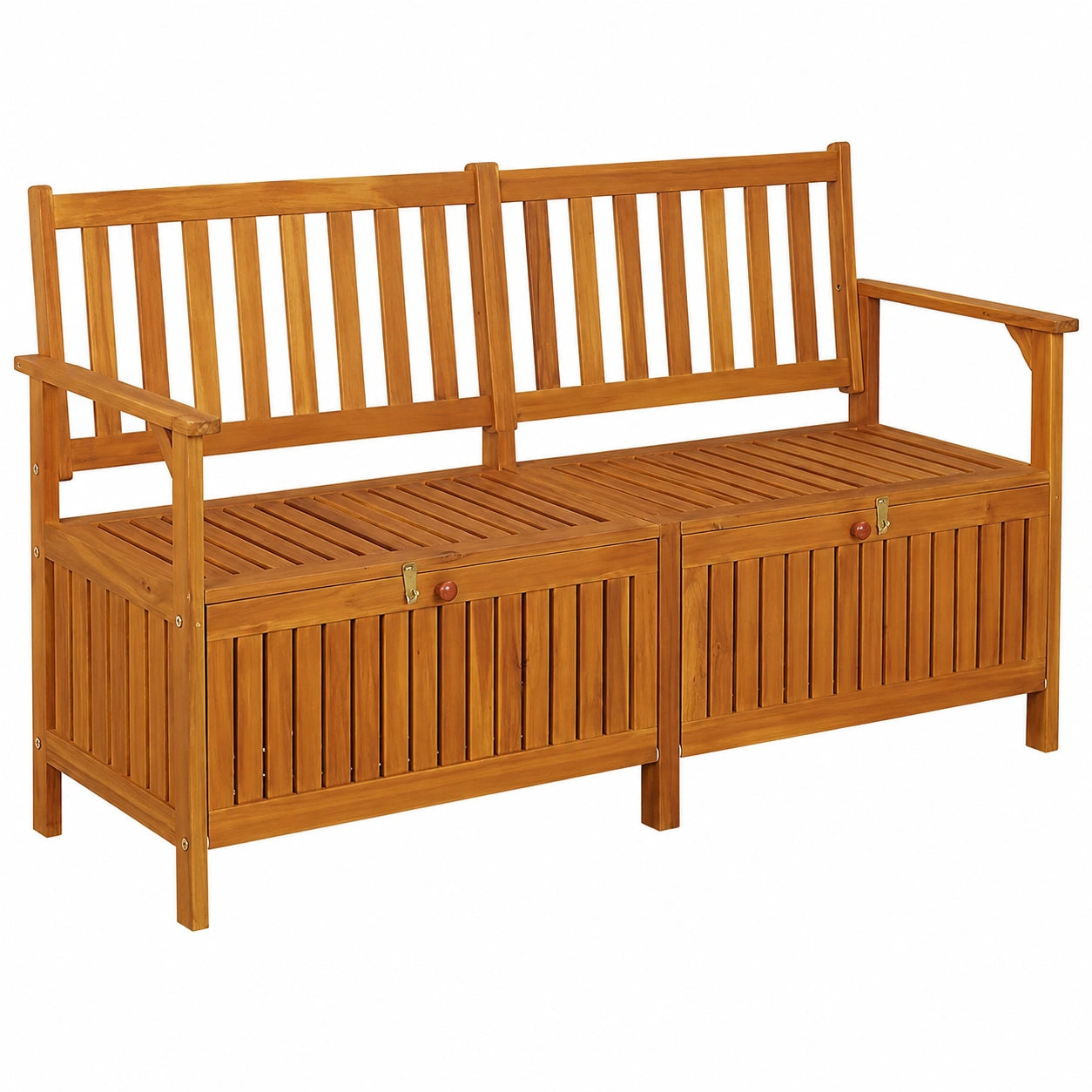 Banco de almacenamiento plegable de madera de acacia 148 cm