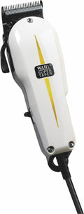Wahl Super Taper, Maquina cortapelos, cuchillas cromadas, con accesorios, corriente alterna, blanco, Estándar