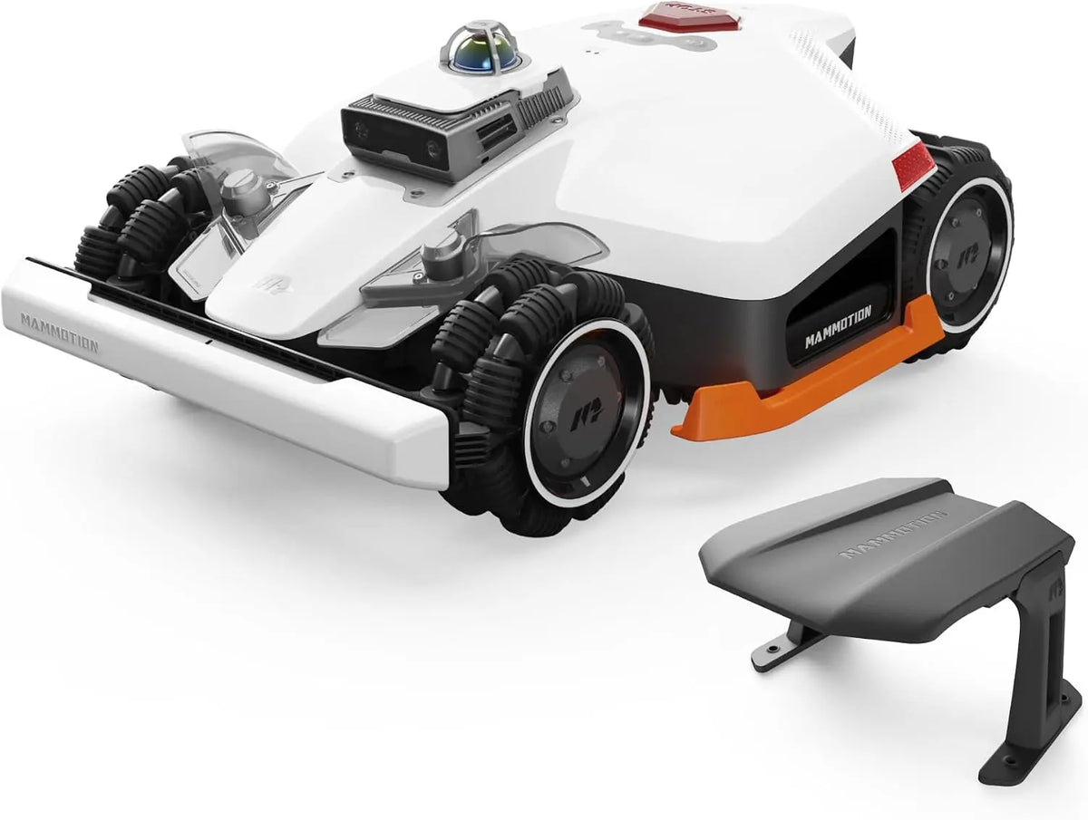 MAMMOTION LUBA 3 AWD 3000 Robot Cortacésped con Garage Standard, Posicionamiento LiDAR+NetRTK+AI Vision Tri-Fusion a 360°, hasta 30 Zonas