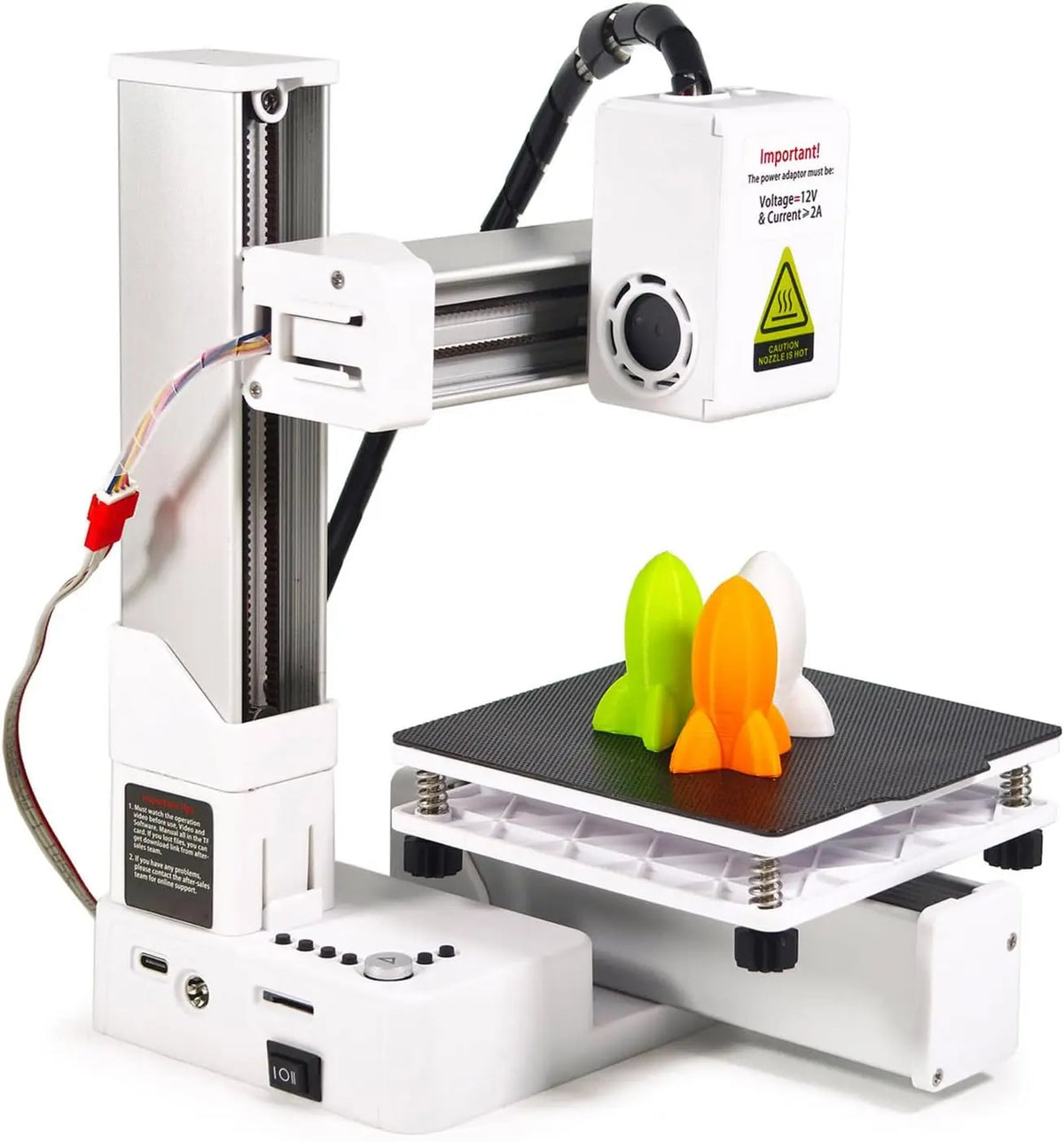 Mini Impresora 3D, Impresoras 3D FDM para Principiantes, Tamaño de Impresión 4x4x4, Compatible con TPU PLA de 1, 75 Mm