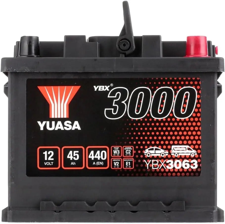 Yuasa YBX3063 SMF Batería, 12V, 45Ah, 440A, 207mm x 175mm x 175mm