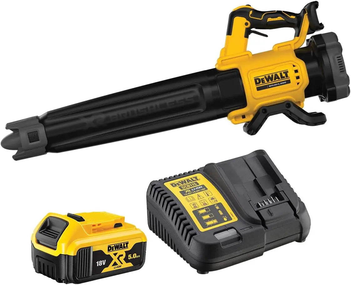 DEWALT DCMBL562P1-QW, Soplador axial sin escobillas XR 18V con 1 batería Li-Ion 5Ah