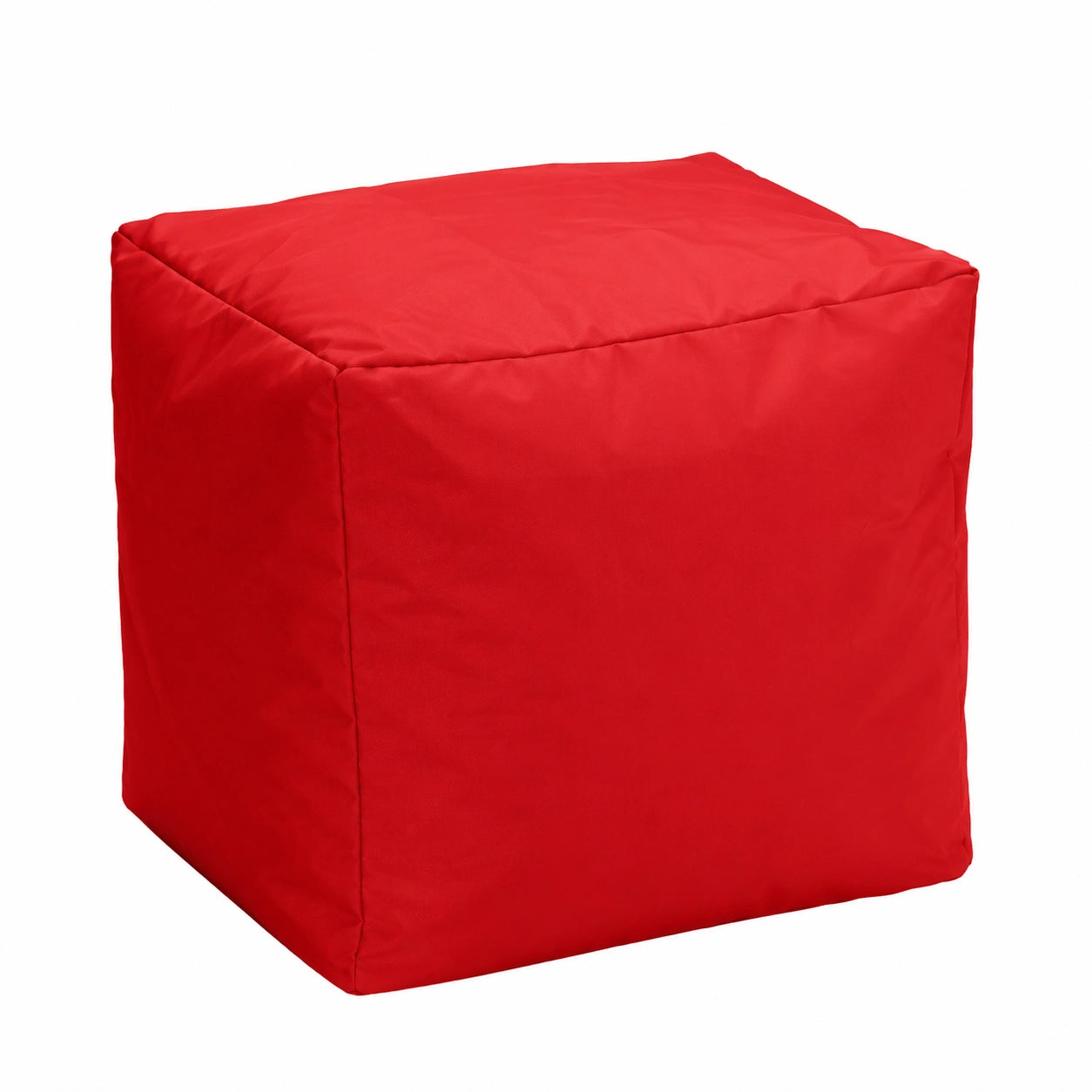 Avalon - Puff Cubo Jive con Tela Reforzada, Reposapiés para Salón, Cómodo y Resistente, Impermeable, Fabricado en Italia (45cm - Rojo)