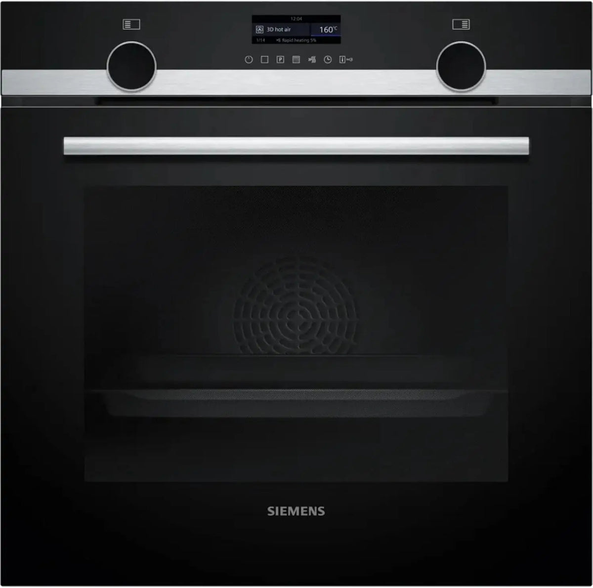 Siemens HB579GBR3, iQ500, horno empotrado 60 x 60 cm, aire Fry, activeClean pirólisis autolimpieza, pantalla TFT, aire caliente 3D, softMove