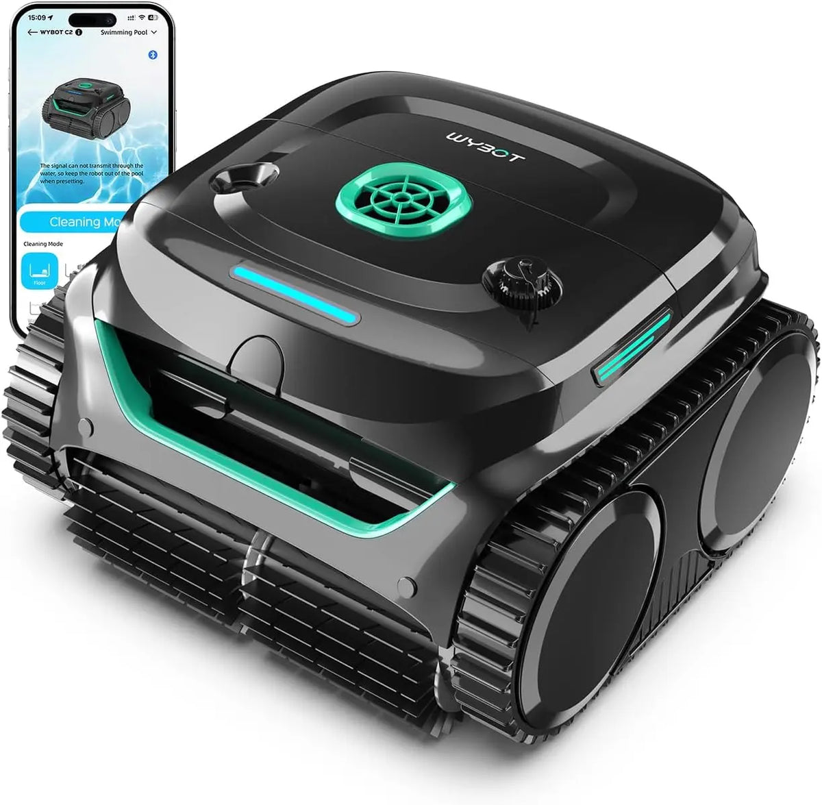 WYBOT C2 Robot Limpiafondos Piscina Inalámbrico, 180 Min, 150 m2, App