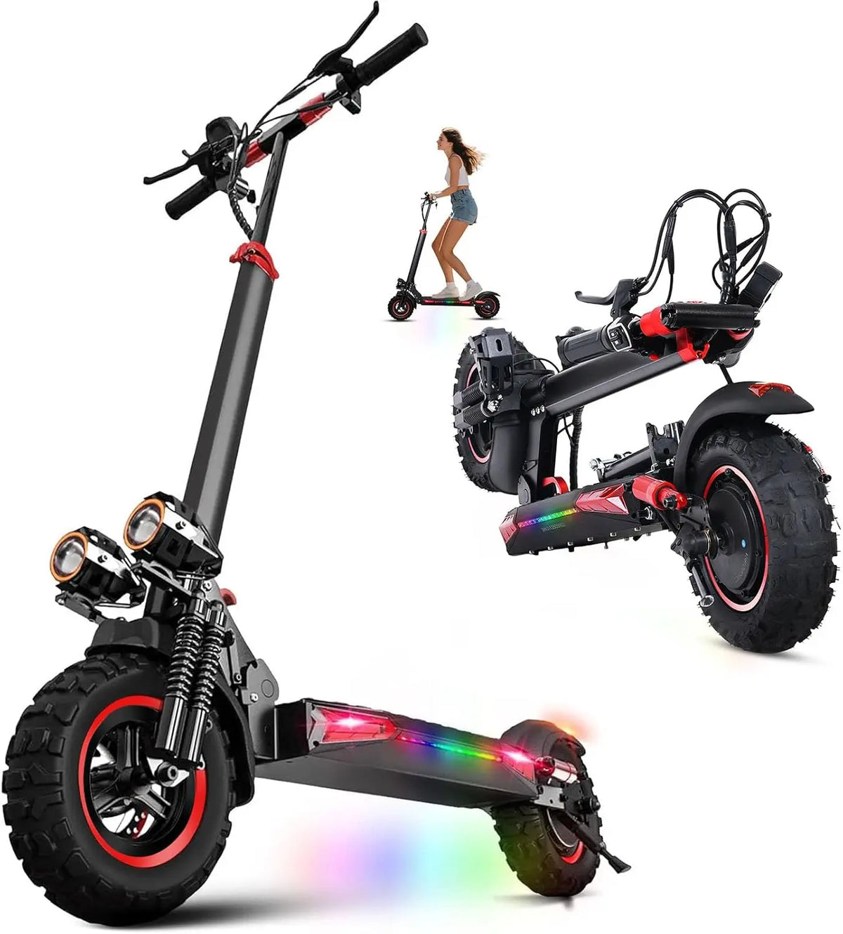 1200W Patinete Electrico Adultos Plegable E-Scooter 45-55km Autonomía