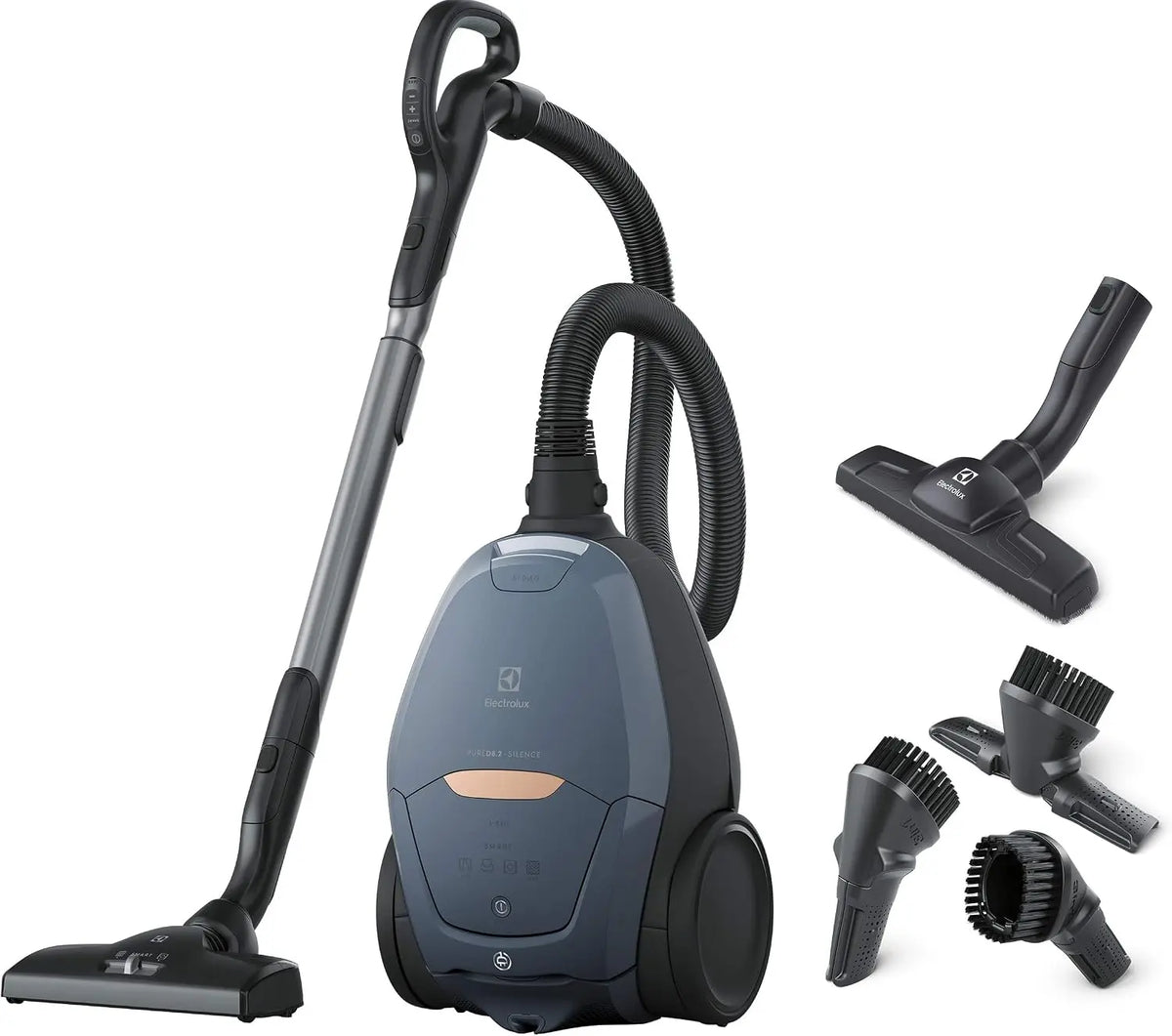 Electrolux PureD8 Pure D8 PD82-8DB-Aspiradora con Bolsa ultrasilenciosa-Regulador automático de Potencia SmartMode y tecnología PureSound-Color Azul