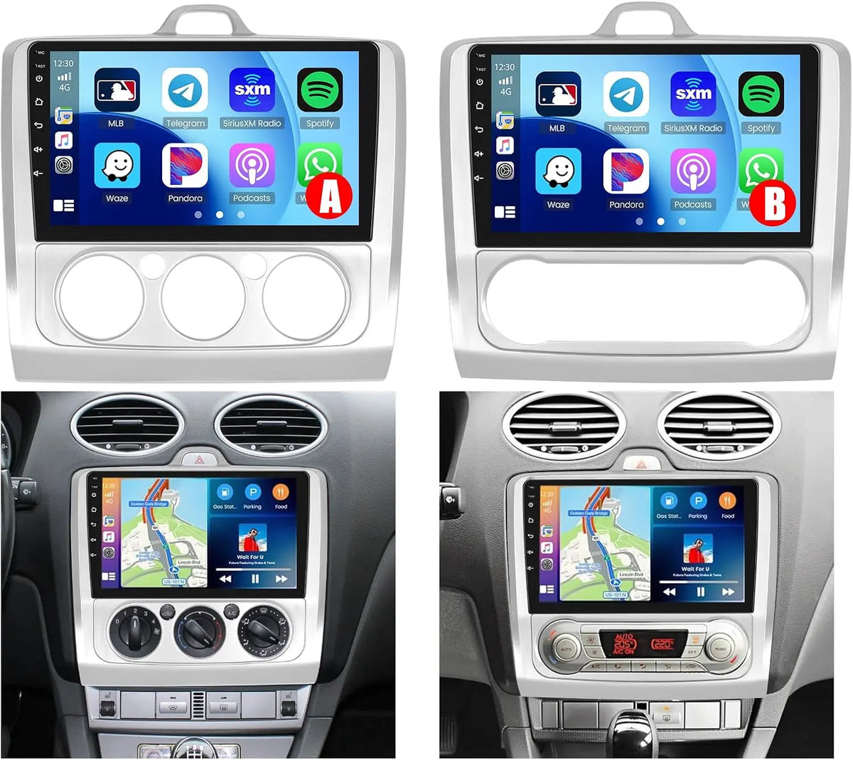 4G+64G 8Núcleos Radio Coche para Ford Focus Mk2 Mk3 Exi MT 2 3 2004-2011