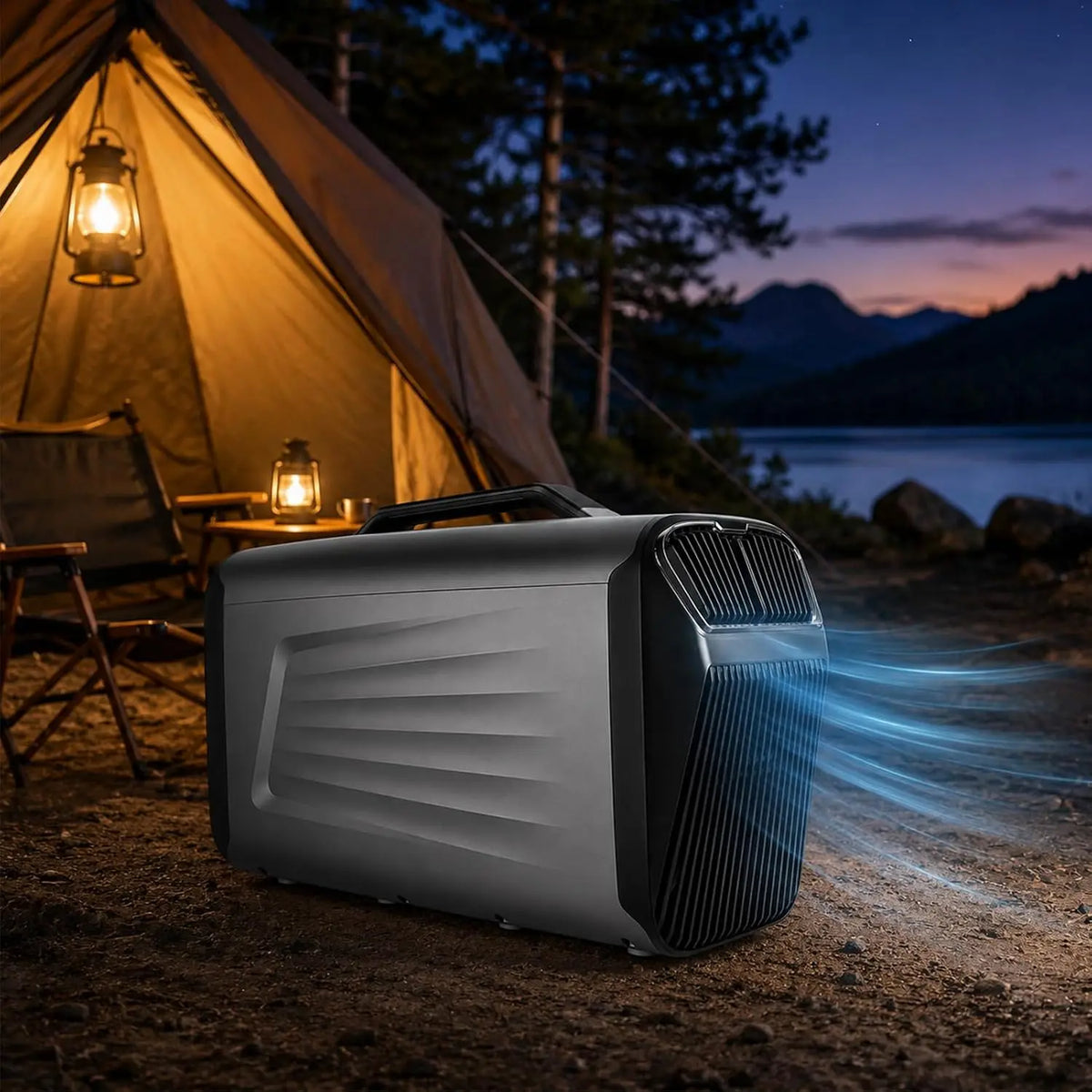 Aire Acondicionado Portátil 5200 BTU 400W, Climatizador Silencioso con Compresor para Camping Caravana, Bajo Consumo Energético, Temporizador 24H