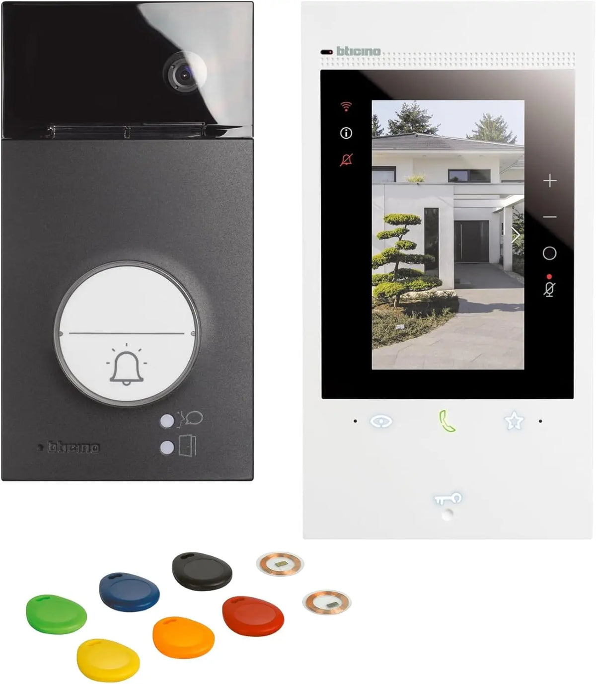 BTICINO conjunto Videoportero Conectado Classe 300 EOS WiFi w Netatmo, 2hi negra