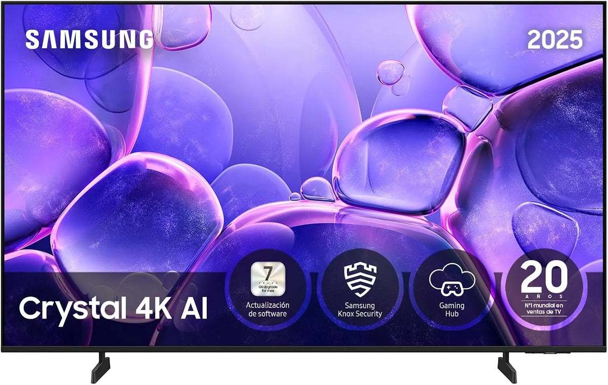 Samsung TV 50 Pulgadas Crystal UHD U8075F 4K inteligente TV, Colores increíbles con Crystal Processor 4K, Escucha Todos los Altavoces con Q-Symphony