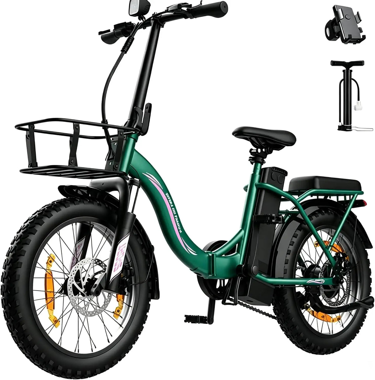Bici Eléctrica para Adultos, 250W Bicicleta Eléctrica Plegable con 36V 13AH Batería Extraíble, Velocidad 25KM/H y Alcance 100KM
