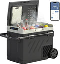 Outsunny Nevera Portátil Eléctrica 49L 12/24/240V Refrigerador de Coche