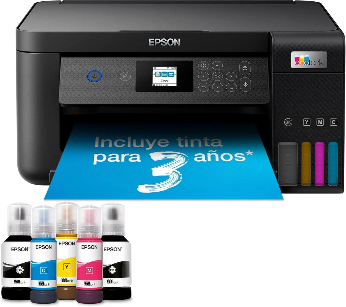 Epson Impresora multifunción EcoTank ET-2850 A4 con depósito de Tinta, conexión Wi-Fi y hasta 3 años de Tinta incluida