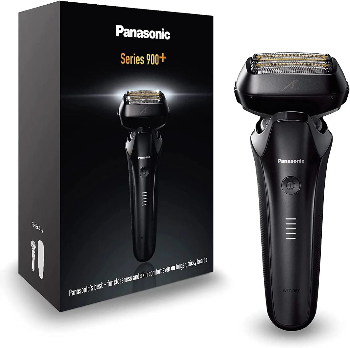 Panasonic ES-LS6A-K803 Afeitadora eléctrica Con 6 Cuchillas Para Uso En Seco y Húmedo Para Hombres, Inalámbrica, Sensor Receptivo Barba