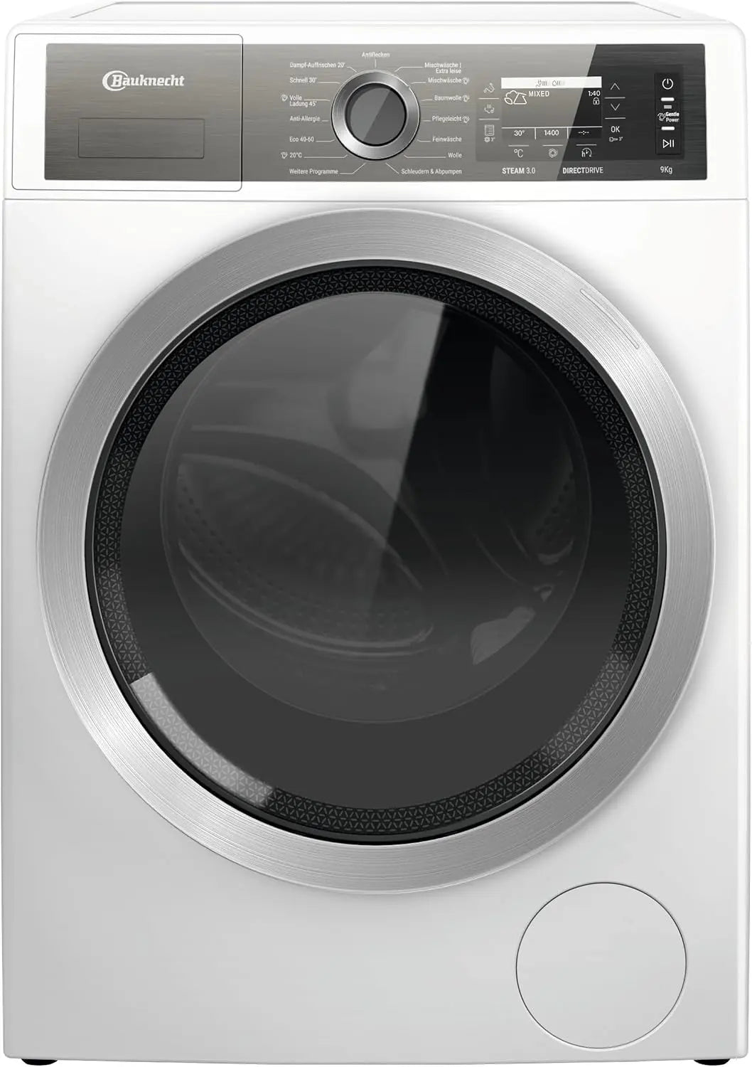 Bauknecht B7 99 SILENCE DE Lavadora Carga frontal/A -30% / 9 kg/Tecnología GentlePower/Steam Hygiene-Option/Direct Drive-Motor/Startzeitvorwähl/Kind