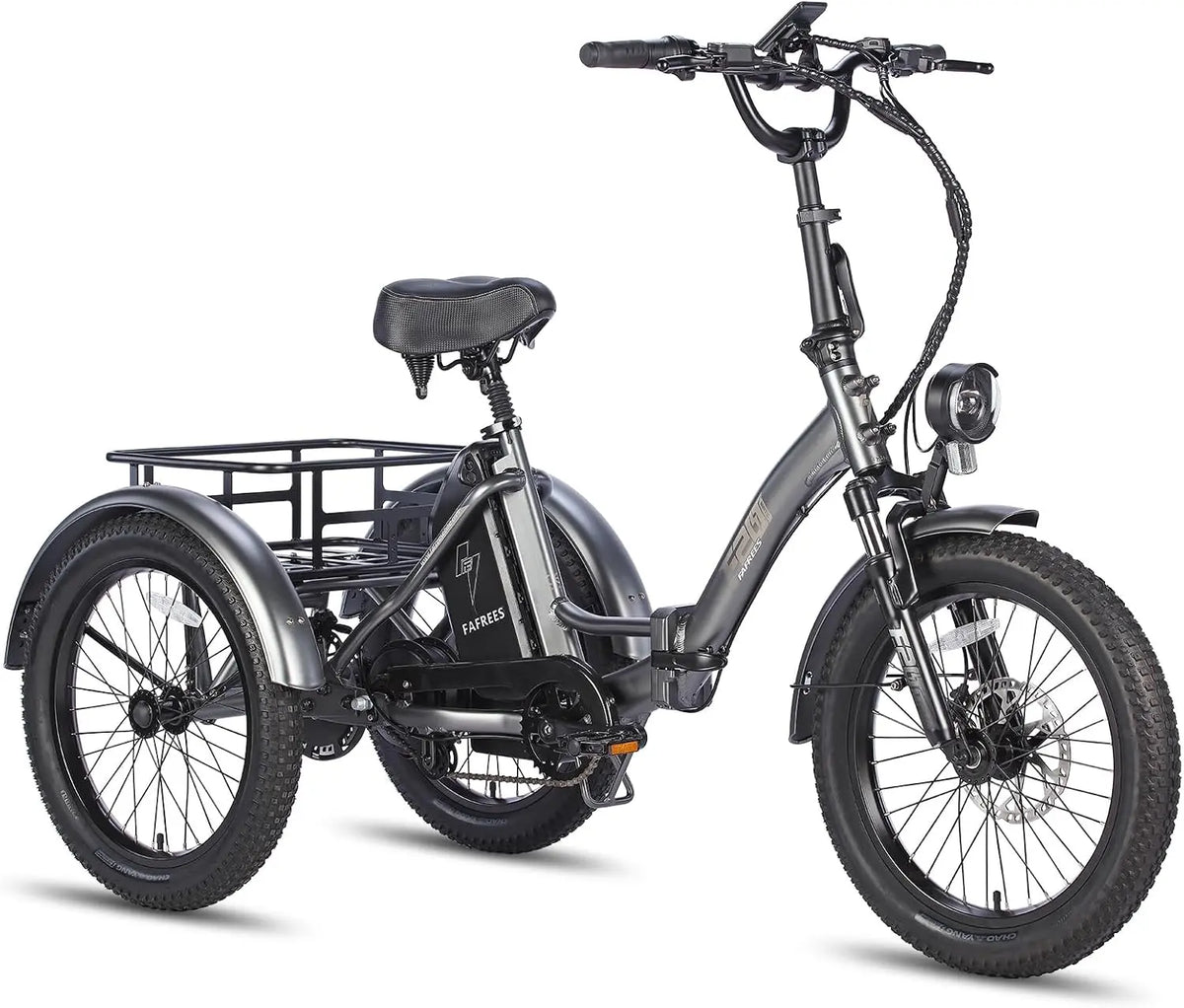 Fafrees F20 Mate, Triciclo eléctrico para adultos, 48 V, 18, 2 Ah, batería de 20 pulgadas, bicicleta eléctrica, 180 kg, plegable, 3 ruedas de 65 Nm