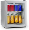 KLARSTEIN Brooklyn Nevera Pequeña Portatil Eléctrica Puerta Cristal, Mini Nevera Silenciosa para Casa y Oficina, Frigorificos Pequeños Refrescos