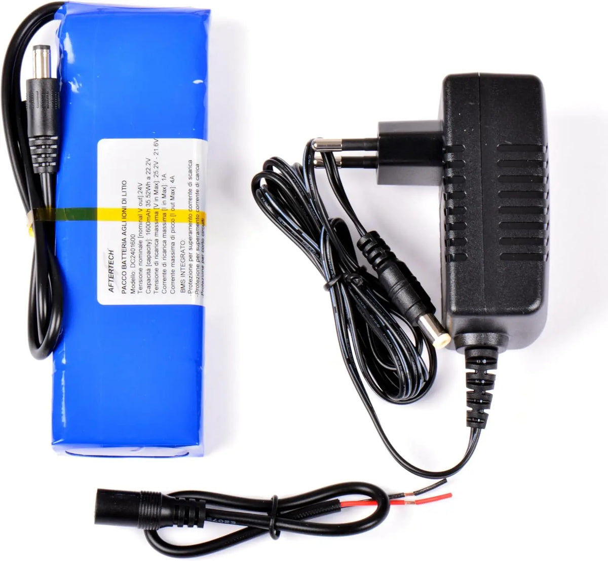 AFTERTECH Paquete de batería de 24 V 1600 mAh 1, 6 Ah Recargable de Litio 133 x 45 x 22 mm 6s1p 25, 2 V E1B3