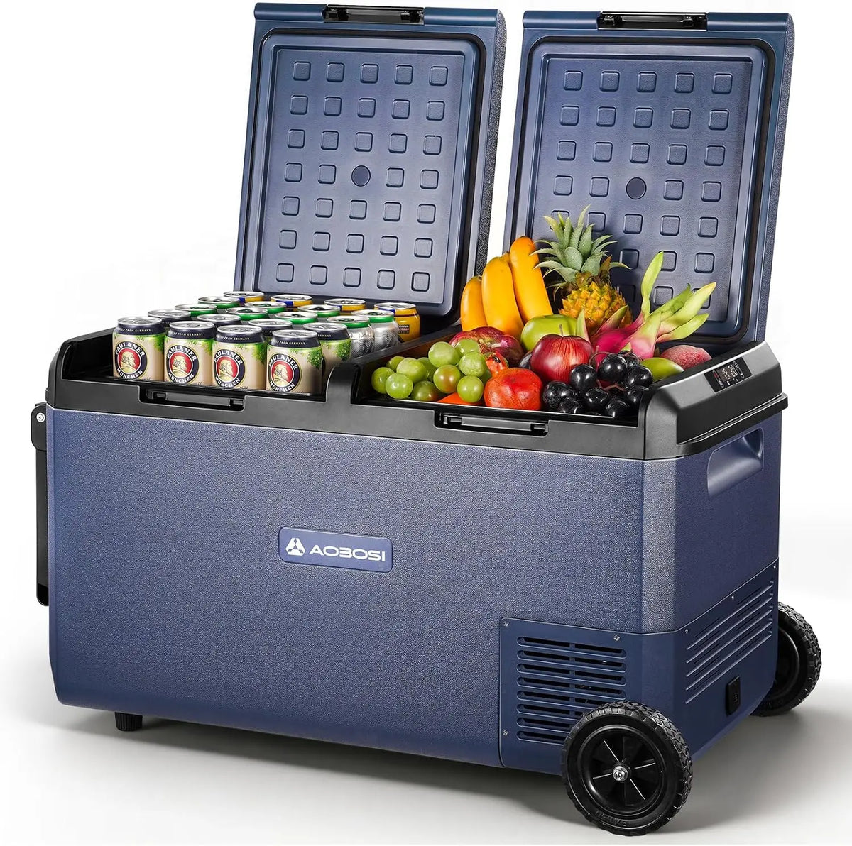 AAOBOSI Nevera Portatil 75L, Impermeable IPX4, Ruedas y Asa, -20°C a 20°C