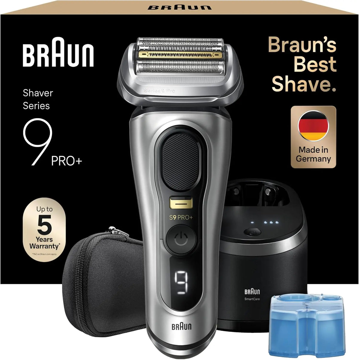 Braun serie 9 Pro+ Afeitadora Eléctrica Hombre, 9567cc, Plata