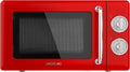 Cecotec Microondas Mecánico con Grill de 20 L Proclean 3110 Retro rojo. 700 W en 6 Niveles, Temporizador hasta 30 Minutos, Modo Descongelación